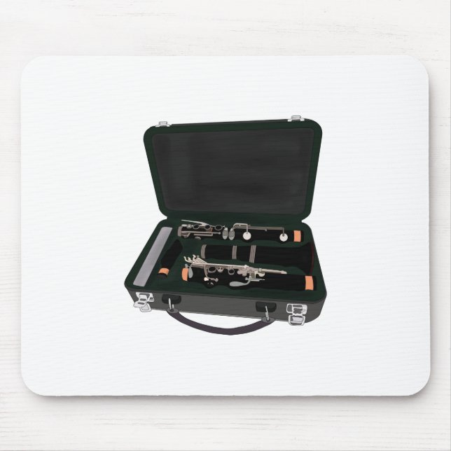 Mousepad Clarinet Desmontado Dentro a Suitcase (Frente)