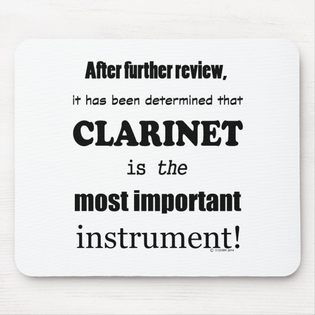 Mousepad Clarinet - Instrumento Mais Importante (Frente)