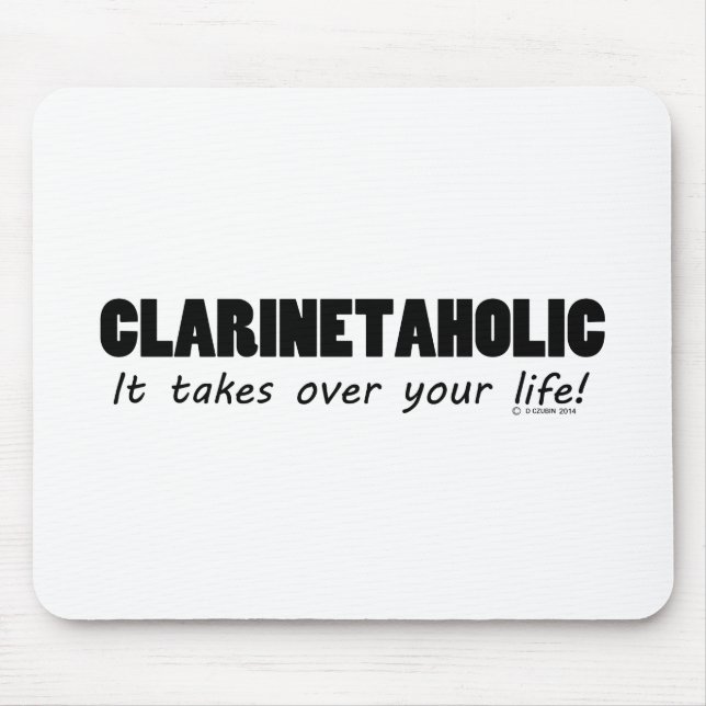 Mousepad Clarinetaholic Life (Frente)