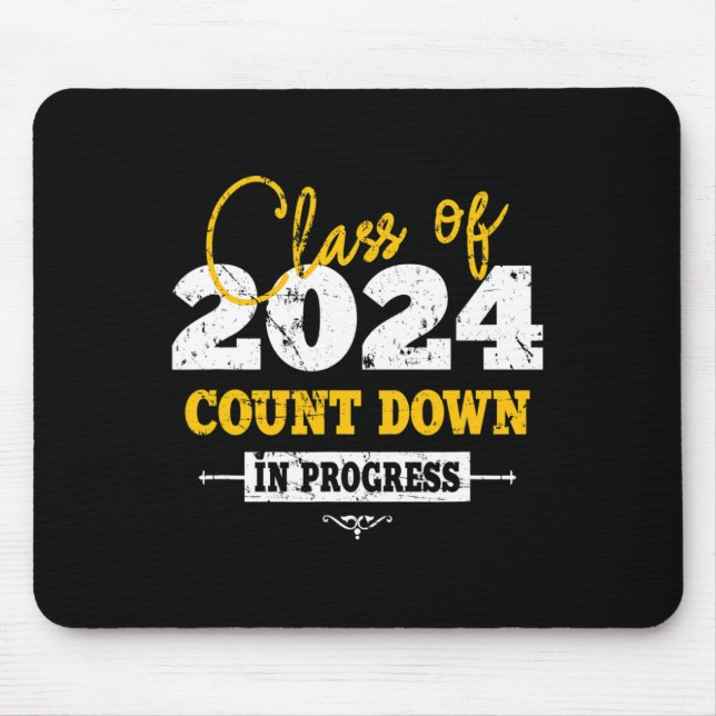 Mousepad Classe De 2024 Contar Formando Diário 2022 Primeir (Frente)