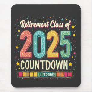 Mousepad Classe de aposentadoria de 2025 na graduação do pr
