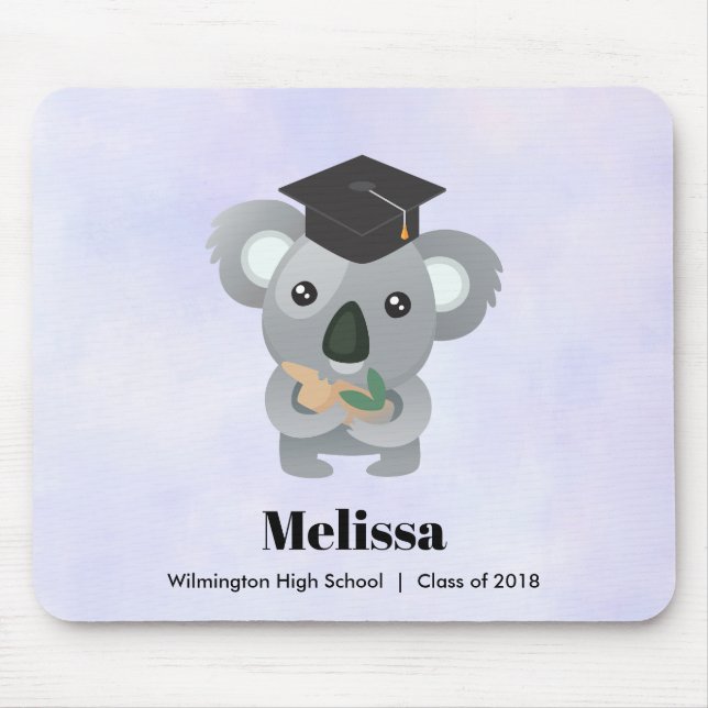Mousepad Classe de Urso Koala 20xx em Boné de formatura (Frente)