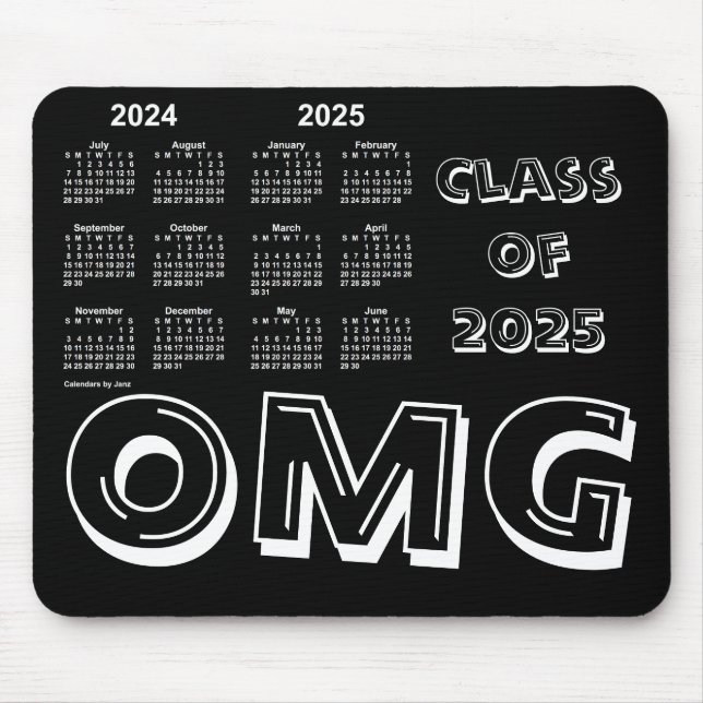 Mousepad Classe do Calendário do Ano Escolar de 2025 por Ja (Frente)