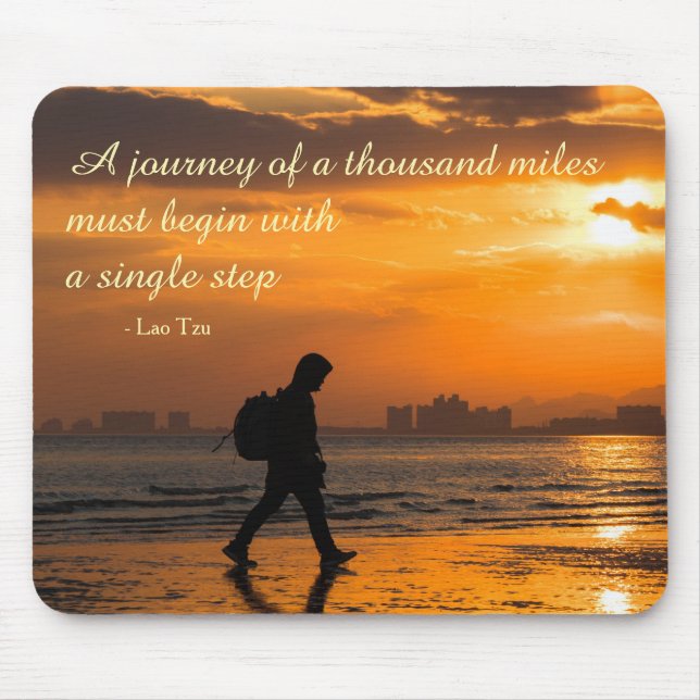 Mousepad Classic Lao Tzu Journey Quote (Frente)