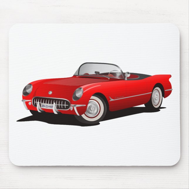 Mousepad Classic Red car (Frente)