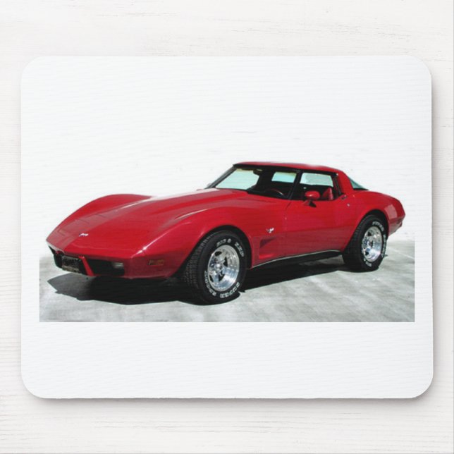 Mousepad Clássico da Corvette Vermelha 1979 (Frente)