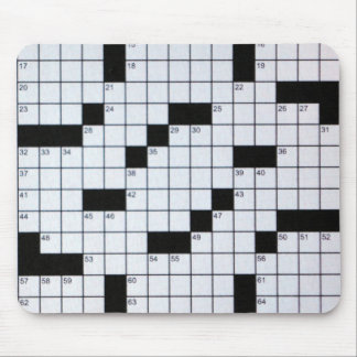 Mousepad clássico da grade das palavras cruzadas
