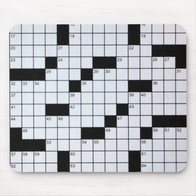 Mousepad clássico da grade das palavras cruzadas (Frente)