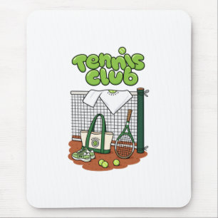 Mousepad Clássico Gráfico de Esportes do Clube de Tênis – V