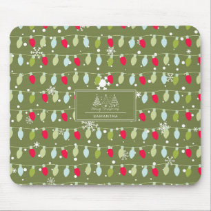 Mousepad Clássico Natal Natal Padrão — Luzes de Natal 2