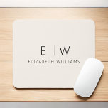 Mousepad Clássico Neutro Moderno Nome do Monograma Minimali<br><div class="desc">Atualize o seu espaço de trabalho com o nosso Classic Elegant Modern Minimalist Mouse Pad. Este sofisticado mouse pad casado perfeitamente a elegância do eterno com o minimalismo contemporâneo, adicionando um toque de refinamento à sua mesa. Feito com atenção meticulosa aos detalhes, este mouse pad é mais do que um...</div>