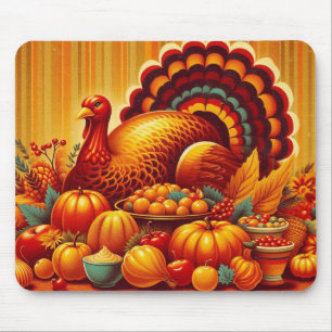 Mousepad Clássico/vintage Ação de Graças Turquia