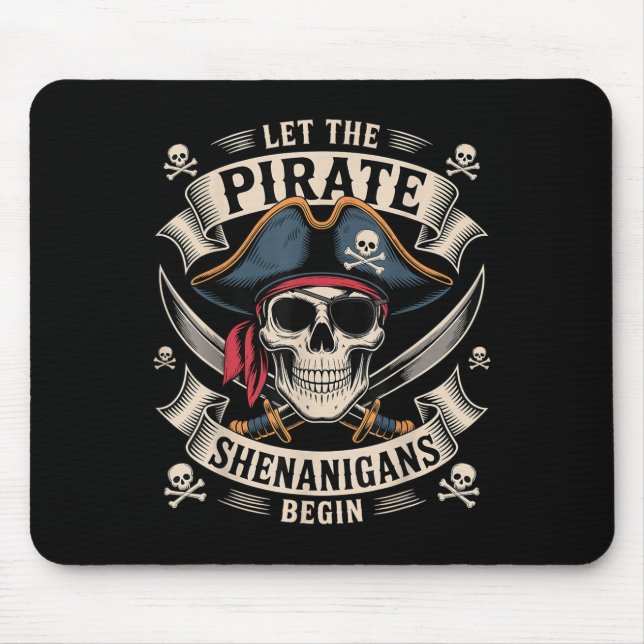 Mousepad Classificar O Crânio Do Halloween Deixar Começar A (Frente)