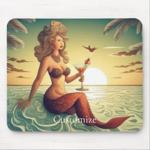 Mousepad Classy Martini Mermaid Thunder_Cove