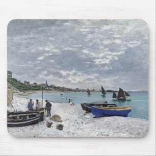 Mousepad Claude Monet a praia em Sainte-Adresse