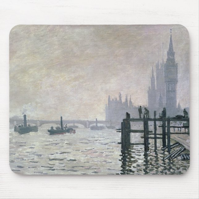Mousepad Claude Monet | a Tamisa abaixo de Westminster (Frente)