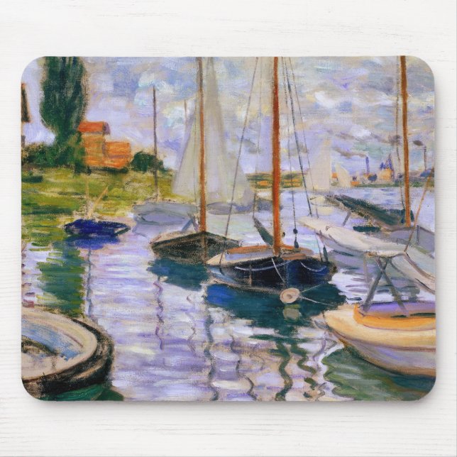 Mousepad Claude Monet - Barcos à vela no Sena (Frente)