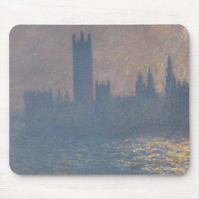 Mousepad Claude Monet - Câmaras do Parlamento, luz do sol (Frente)