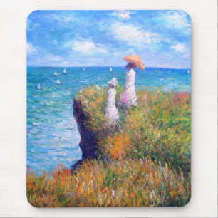 Mousepad Claude Monet: Caminhada do penhasco em Pourville