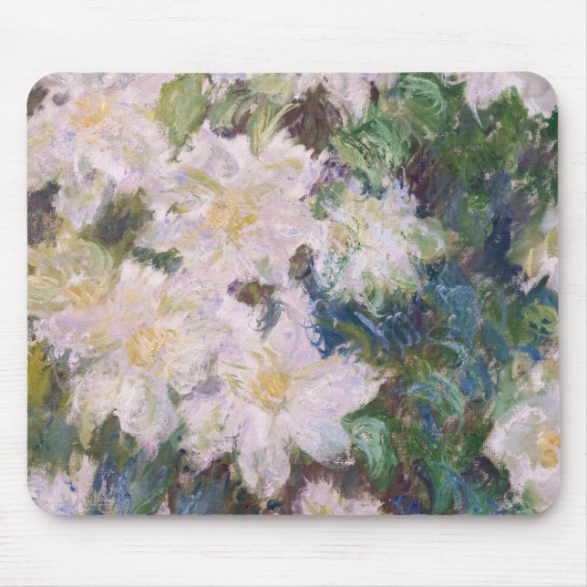 Mousepad Claude Monet - Clematite Branca (Frente)