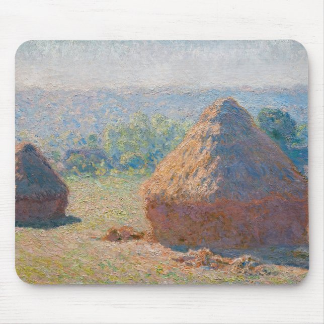 Mousepad Claude Monet - Haystacks, fim do Verão (Frente)