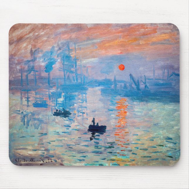 Mousepad Claude Monet - Impressão, Assalto do Sol (Frente)