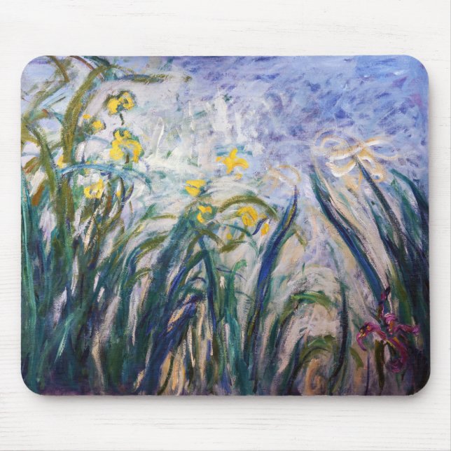 Mousepad Claude Monet - Irrisões Amarelo e Roxo (Frente)