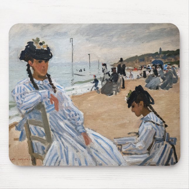 Mousepad Claude Monet - Na praia em Trouville (Frente)