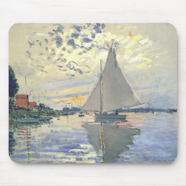 Mousepad Claude Monet - Navio De Navegação No Le Petit Genn (Frente)
