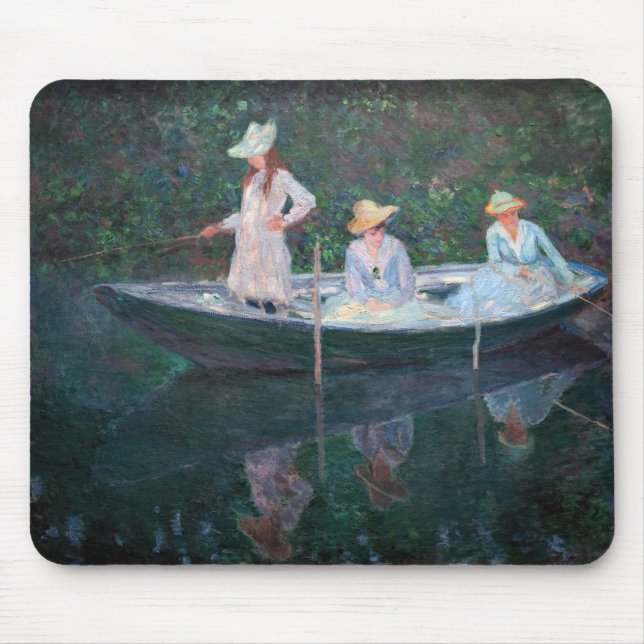 Mousepad Claude Monet - No Barco Norvegienne em Giverny (Frente)