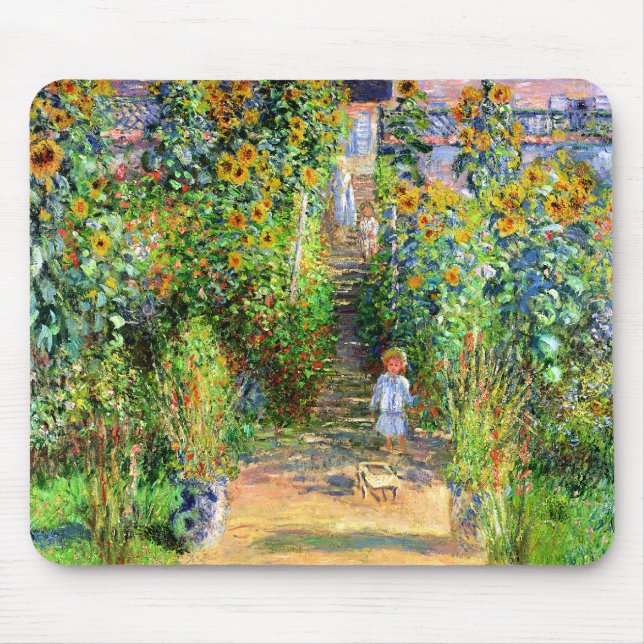 Mousepad Claude Monet: O jardim de Monet em Vétheuil (Frente)