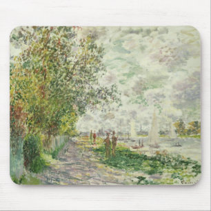 Mousepad Claude Monet o Riverbank em Gennevilliers