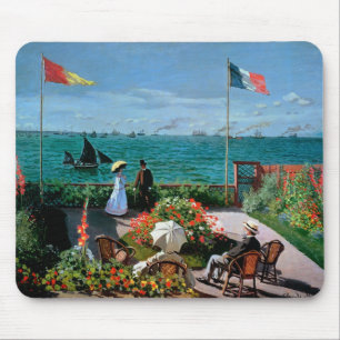 Mousepad Claude Monet   o terraço em Sainte-Adresse, 1867