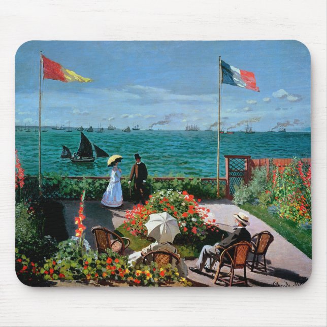 Mousepad Claude Monet | o terraço em Sainte-Adresse, 1867 (Frente)