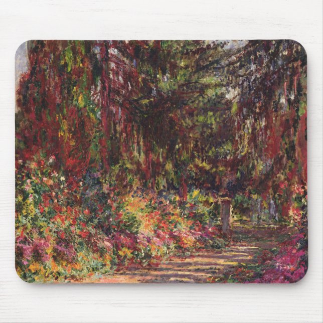 Mousepad Claude Monet | o trajeto do jardim em Giverny (Frente)