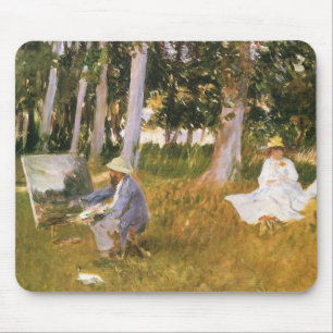 Mousepad Claude Monet Pintando, Beira de um Bosque por Sarg