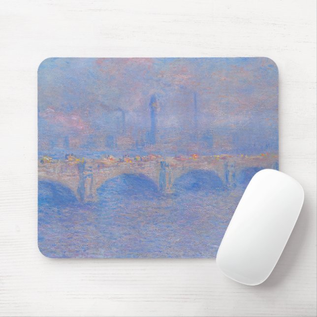 Mousepad Claude Monet Ponte de Waterloo Impressão de Arte d (Com mouse)