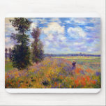 Mousepad Claude Monet Poppy Fields perto de Argenteuil<br><div class="desc">Poppy Fields,  perto da Argentina,  pintado por Claude Monet em 1875.</div>