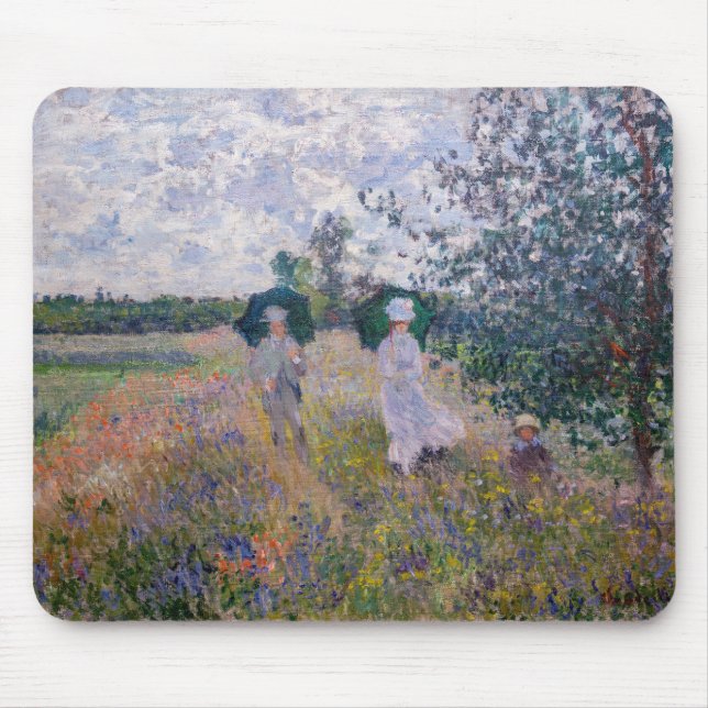 Mousepad Claude Monet - Promenade perto do Argenteuil (Frente)