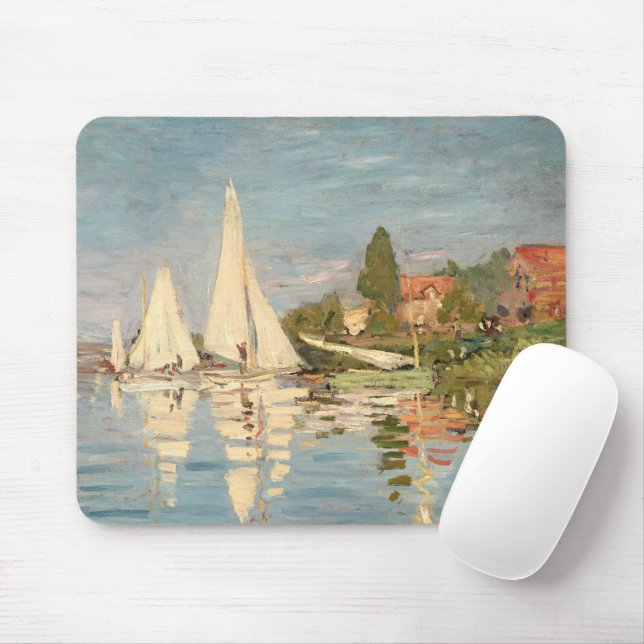 Mousepad Claude Monet | Regatta at Argenteuil, c.1872 (Com mouse)