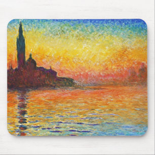 Mousepad Claude Monet Sunset Em Veneza Impressionista Arte
