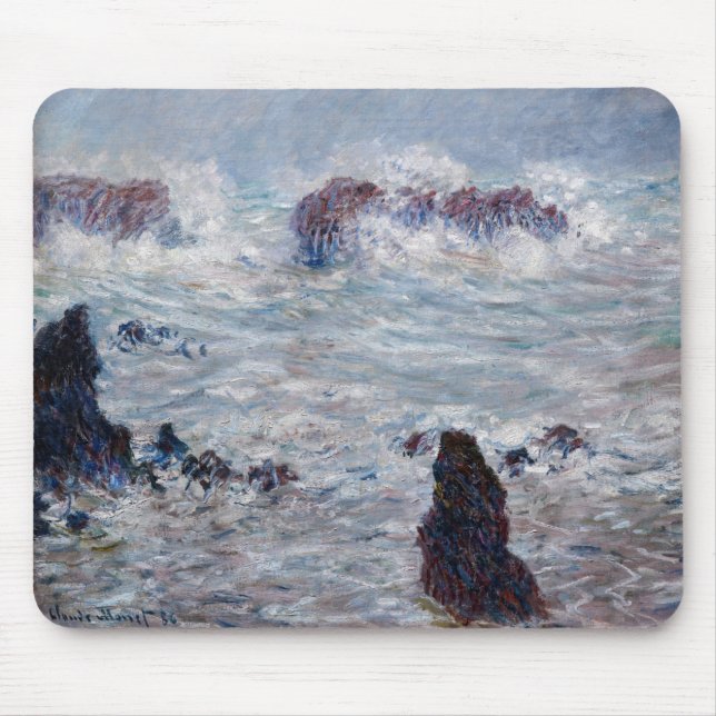 Mousepad Claude Monet - Tempestade ao largo da costa de Bel (Frente)