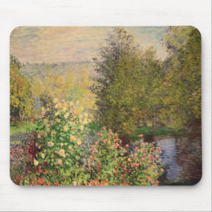 Mousepad Claude Monet um canto do jardim em Montgeron