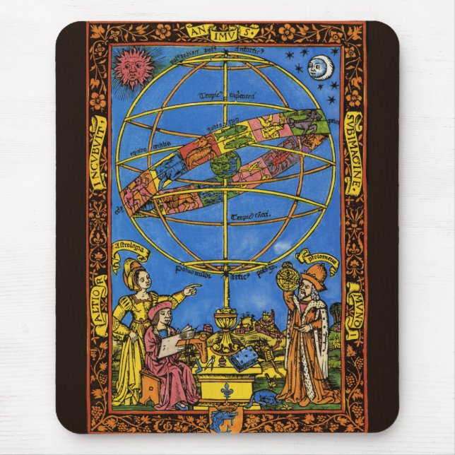 Mousepad Claudius Ptolomeu Astronomer, Vintage Celestial (Frente)