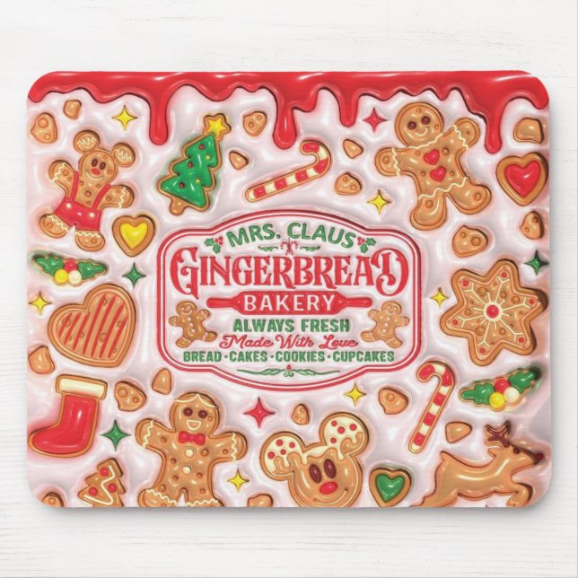 Mousepad Claus Gingerpão Bakery Co. (Frente)