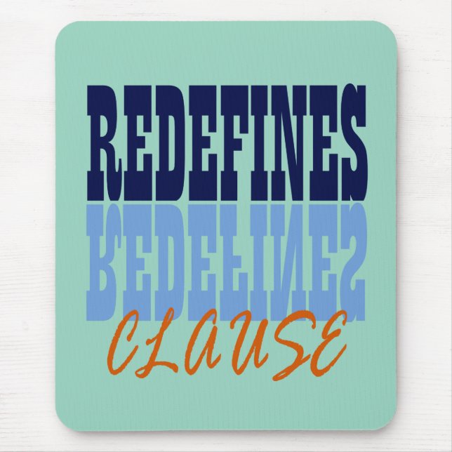 Mousepad Cláusula Redefinir em Programação Cobol (Frente)