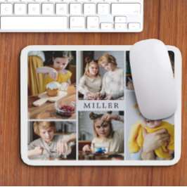 Mousepad Clean Elegant Family 6 Photo Collage