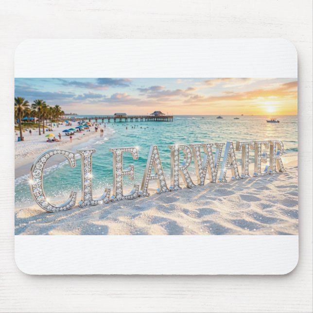 Mousepad Clearwater Beach Florida Suporte de Mouse (Frente)