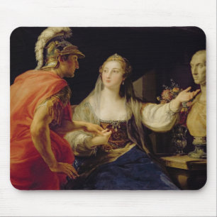 Mousepad Cleopatra que mostra a Octavius o busto de Julius