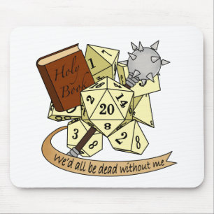 Mousepad Cleric Dice Design